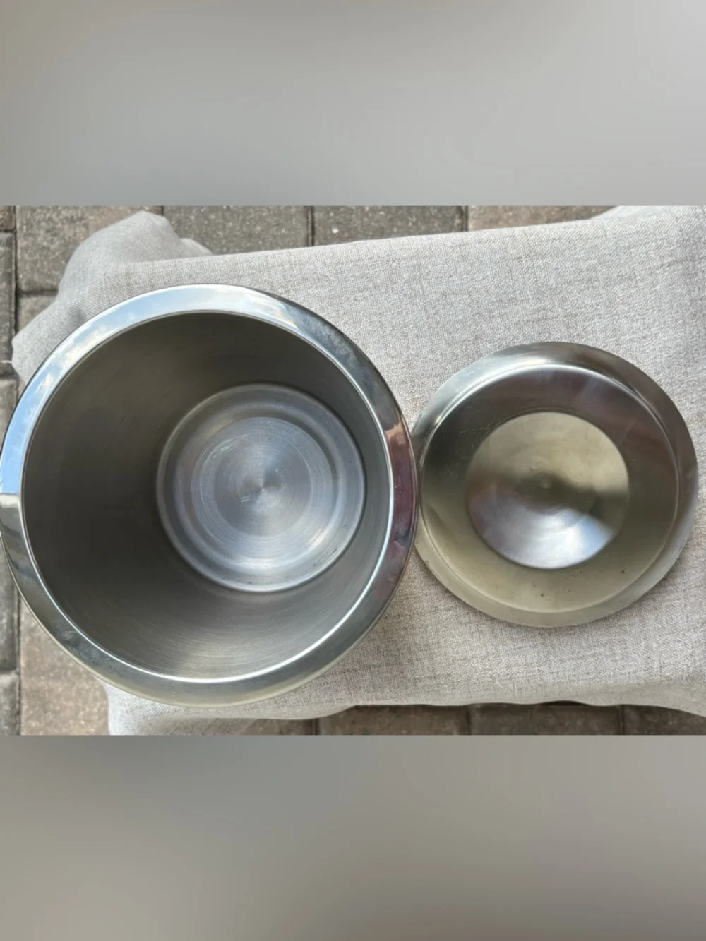Mid Century Modern Ice Bucket Teal Stainless Steel Wood Lid Barware